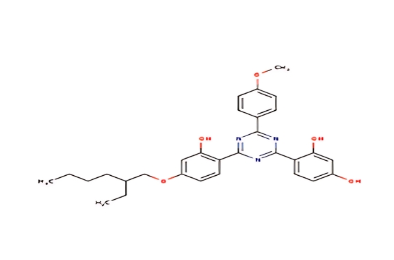 Ethylhexyl, oxy, hydroxyphenyl, methoxyphenyl, triazinyl, benzene, diol
